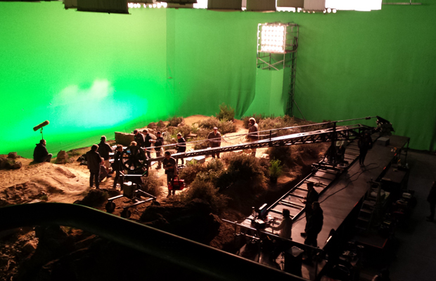 130' x 30' Green Screens used for Oddball at Docklands Studios